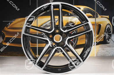 20-inch wheel rim "Macan Turbo", 9J x 20 ET26, BORBET, Jet Black Metallic