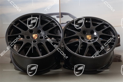 20" Komplet felg RS Spyder, 9,5 J x 20 ET 65 + 11 J x 20 ET 68, czarne