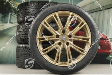 20-inch winter wheels set "Exclusive Design", rims 9,5 J x 20 ET71 + 10,5 J x 20 ET71 + Michelin Pilot Alpin 4 winter tires 275/40 R20 + 315/35 R20, Aurum satin mat