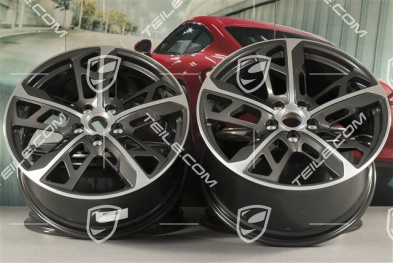 21" Wheel rim set Cross Turismo Design, 9,5J x 21 ET60 + 11,5J x 21 ET66, Titanium