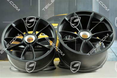 20+21" GT3 RS komplet felg, felgi: przednie 9,5J x 20 ET50 + tylne 12,5J x 21 ET48, czarne (półmat)
