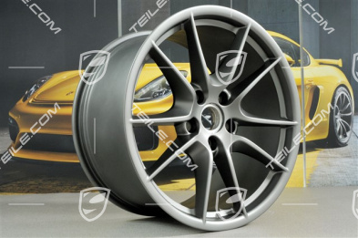20" Carrera S III wheel rim set, 8,5J x 20 ET51 + 11J x 20 ET52, platinum satin matt