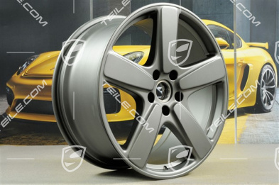 21" komplet felg Cayenne Sport Classic, 10J x 21 ET50, platynowy - matowa satyna