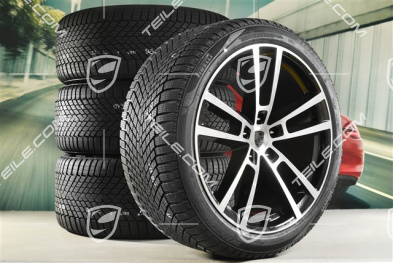 22" Winterräder Sport Design, Felgen 10J x 22 ET48 +11,5J x 22 ET52 + Pirelli Winterreifen 285/40 R22 + 315/35 R22, in Schwarz Hochglanz