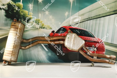 Rear silencer, set
