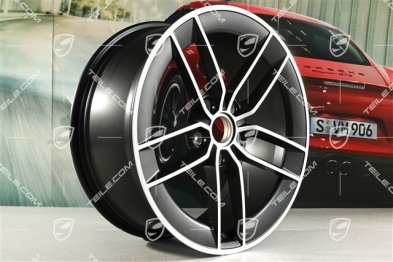 20"+21" Carrera Exclusive Design Felgensatz, Felgen 8,5J x 20 ET50 + 11,5J x 21 ET79, schwarz seidenmatt