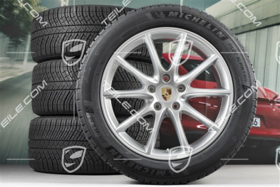 20" koła zimowe Cayenne COUPE Design, komplet, felgi 9J x 20 ET50 + 10,5J x 20 ET55 + NOWE opony zimowe Michelin 275/45 R20 + 305/40 R20, z czujnikami ciśnienia