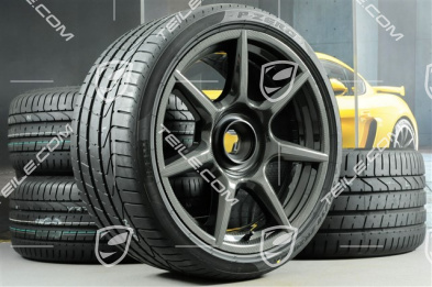 20" 911 Turbo Carbon Sommerräder Satz, Felgen 9J x 20 ET51 + 11,5J x 20 ET56 + Sommerreifen 245/35 R20 + 305/30 R20, mit RDK-Sensoren