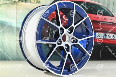 20+21-inch Carrera S wheel rim set, 8,5J x20 ET50 + 11,5J x 21 ET79, Gentian Blue Metallic