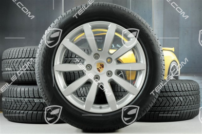 19" Cayenne S Winterräder Satz, Felgen 8,5J x 19 ET47 + 9,5J x 19 ET54 + Pirelli Winterreifen 255/55 R19 + 275/50 R19, mit RDK-Sensoren