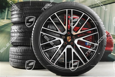 21" Turbo Design summer wheel set, wheel rims 9,5J x 21 ET27 + 10J x 21 ET19 + Pirelli summer tyres 265/40 R21 + 295/35 R21, with TPM