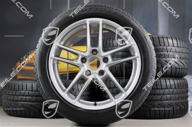 19" Winterräder Satz Turbo II, Felgen 9J x 19 ET60 + 10J x 19 ET61 + NEUE Pirelli Sottozero Winterreifen 255/45 R19 + 285/40 R19, mit RDK-Sensoren