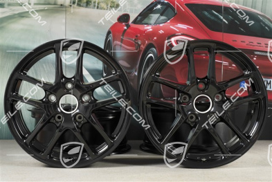 17" Cayman Felgensatz, vorne 6,5J x 17 ET55 + hinten 8J x 17 ET40, schwarz hochglanz