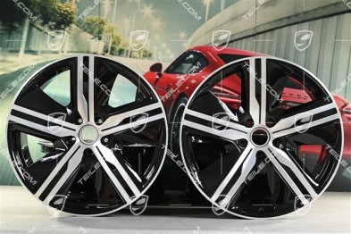 22" Macan Exclusive Design Felgensatz, 9J x 22 ET29 + 11J x 22 ET47, schwarz hochglanz