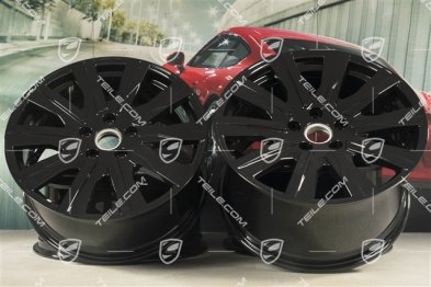 20" Taycan Tequipment Design Felgensatz, 9J x 20 ET54 + 11J x 20 ET60, schwarz hochglanz