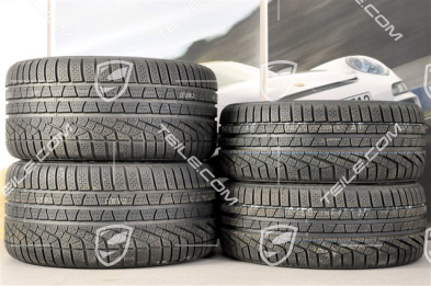 19" Komplet kół zimowych Carrera, felgi 8,5J x 19 ET54 + 11J x 19 ET48 + opony zimowe Pirelli 235/40 R19 + 295/35 R19, bez czujników ciśn