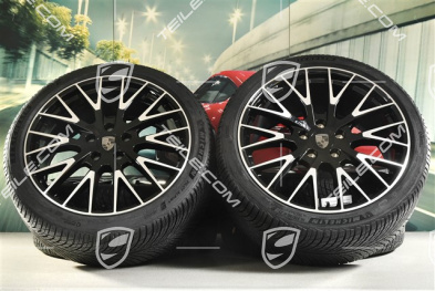 21-inch Panamera Exclusive Design Winter wheel set, wheel rims 9,5J x 21 ET71 + 10,5J x 21 ET71 + NEW Michelin Pilot Alpin 5 winter tyres 275/35 R21 + 315/30 R21, black high gloss