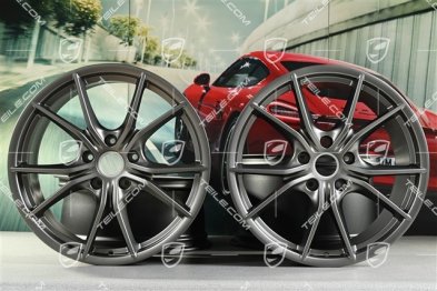 20" Carrera S IV Felgensatz, Felgen 8,5 J x 20 ET49 + 11,5 J x 20 ET76, Platinum-Seidenmatt