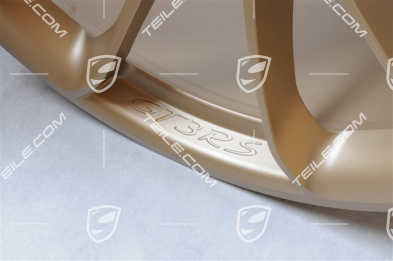 20"+ 21" GT3RS wheel rim set, with GT3RS logo, 9,5J x 20 ET50 + 12,5J x 21 ET48, Aurum Metallic