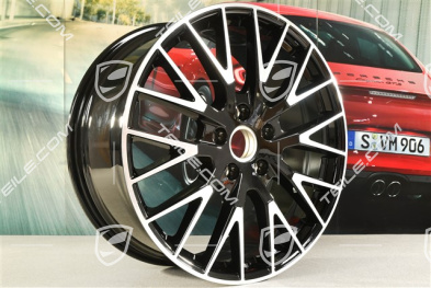 21" Felga Panamera Exclusive Design, 9,5J x 21 ET71, czarny wysoki połysk
