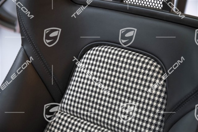 Sportschalensitze, klappbar, Heizung, Leder+Pepita Stoff, schwarz, Satz, L+R