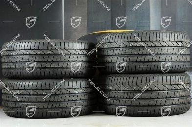 21" Cayenne COUPE Exclusive Design Sommerräder Satz, Felgen 9,5J x 21 ET46 + 11,0J x 21 ET49 + NEUE Pirelli Sommerreifen 285/40 R21 + 315/35 R21, schwarz hochglanz, mit RDK-Sensoren