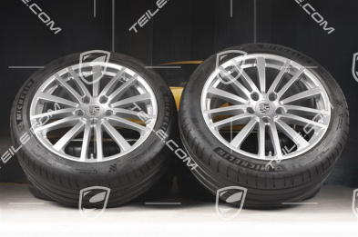 20" Koła letnie Panamera Design, felgi 9,5J x 20 ET71 + 11,5J x 20 ET68 + opony letnie Michelin 275/40 ZR20 + 315/35 ZR20, z czujnikami ciśnienia
