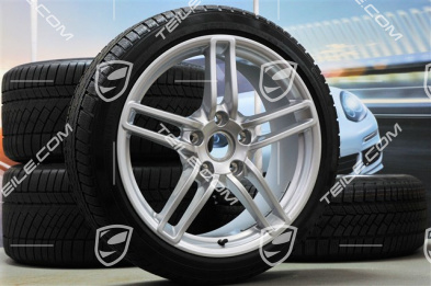 19" Winterräder Satz Carrera, Felgen 8,5J x 19 ET54 + 11J x 19 ET48 + Continental Winterreifen 235/40 R19 + 295/35 R19, mit RDK-Sensoren