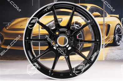 19-inch Boxster Spyder wheel, special Black Edition model, black highgloss, 10 J x 19 ET2
