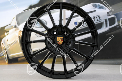 20" Komplet felg Panamera Sport, 2 x 9,5J x 20 ET 65 + 2 x 11,5 J x 20 ET 63, czarne