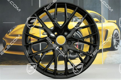 21-inch wheel rim set Panamera Sport Design, 9,5J x 21 ET71 + 10,5J x 21 ET71, black high gloss