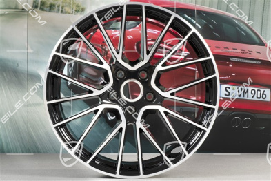 21-inch wheel rim, Cayenne RS Spyder, 9,5J x 21 ET46, black high gloss