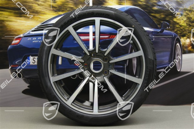 20" Komplet kół letnich Carrera Classic II, felgi 8,5J x 20 ET51 + 11J x 20 ET52 + NOWE opony letnie Pirelli P Zero 245/35 ZR20 + 305/30 ZR20, z czujnikami ciśnienia