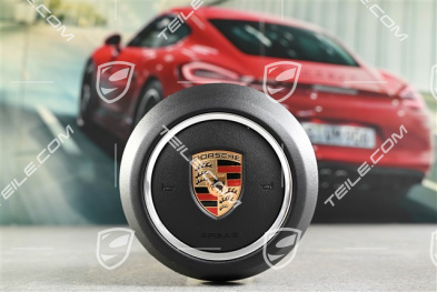 Airbag-Einheit für Lenkrad, Kunstleder Schwarz