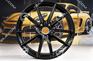 20+21-inch wheel rim set Carrera S, rims: front 8,5Jx20 ET53+ rear 11J x 21 ET66 in black satin-mat