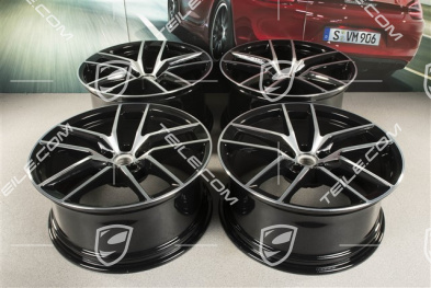 20-inch wheel rim set Macan S, 9J x 20 ET26 + 10J x 20 ET19, in black