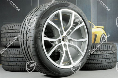 21" Cayenne Exclusive Design Sommerräder Satz, Felgen 9,5J x 21 ET46 + 11,0J x 21 ET58 + Pirelli P Zero Sommerreifen 285/40 R21 + 315/35 R21, mit RDK-Sensoren