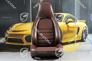 Seat, manual adjustable, Leatherette Centre part Porsche lettering cloth, Burgundy, R