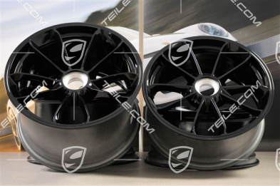 20" rims set GT3, 9J x 20 ET55 + 12J x 20 ET47, in black satin-mat