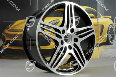 19" komplet felg Turbo, 11J x 19 ET51 + 8,5J x 19 ET56, czarny wysoki połysk