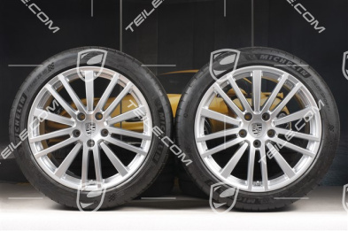 20" Koła letnie Panamera Design, felgi 9,5J x 20 ET71 + 11,5J x 20 ET68 + opony letnie Michelin 275/40 ZR20 + 315/35 ZR20, z czujnikami ciśnienia