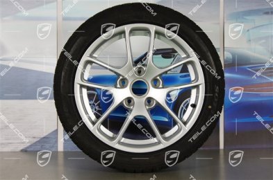 18" Winterräder Satz "Cayman", Felgen 8J x 18 ET57 + 9J x 18 ET47 + Winterreifen Pirelli SottoZero2 N0 235/45 R18 + 265/45 R18, mit RDK-Sensoren