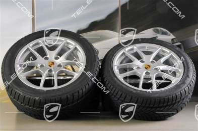 18" Cayman Winterräder Satz, 8J x 18 ET57 + 9J x 18 ET47 + Winterreifen Dunlop SP Winter Sport 3D 235/45 R18 + 265/45 R18, ohne RDK-Sensoren