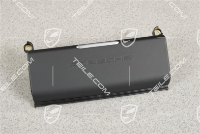 Abdeckung des Porsche Communication Management (PCM) SIM-Karte und CD / DVD-Steckplatz, Leder Schwarz