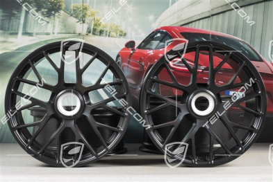 20-inch Wheels set Turbo S, central locking, 8,5J x 20 ET51 + 11J x 20 ET59, black satin mat