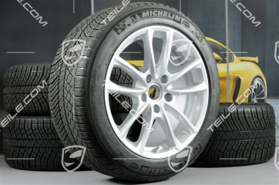 19" Koła zimowe, komplet "Panamera S", felgi 9J x 19 ET64 + 10,5 J x 19 ET62 + NOWE opony zimowe Michelin Pilot Alpin 4 265/45 R19 + 295/40 R19