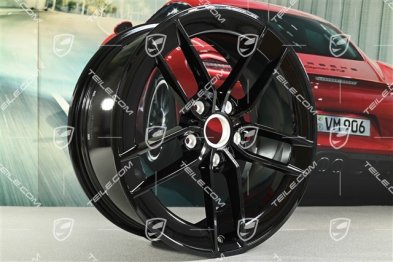20" Carrera Exclusive Design Felge, 8,5J x 20 ET50, schwarz hochglanz