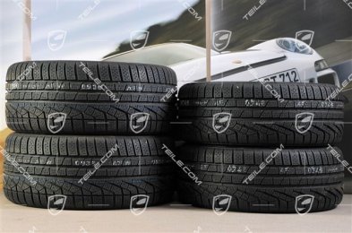 18" Boxster Winterräder Satz, 8J x 18 ET57 + 9J x 18 ET47 + Winterreifen Pirelli Sottozero II 235/45 R18 + 265/45 R18, ohne RDK-Sensoren