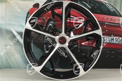 21" Felga Cross Turismo Design 11,5J x 21 ET66, czarny wysoki połysk + frezowana powierzchnia