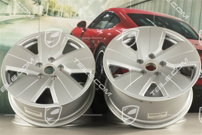 19" komplet felg Taycan S, 8J x 19 ET50 + 10J x 19 ET47, srebrne